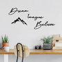 Wallity Dream Imagine Belive Escultura de Pared de Metal Negra